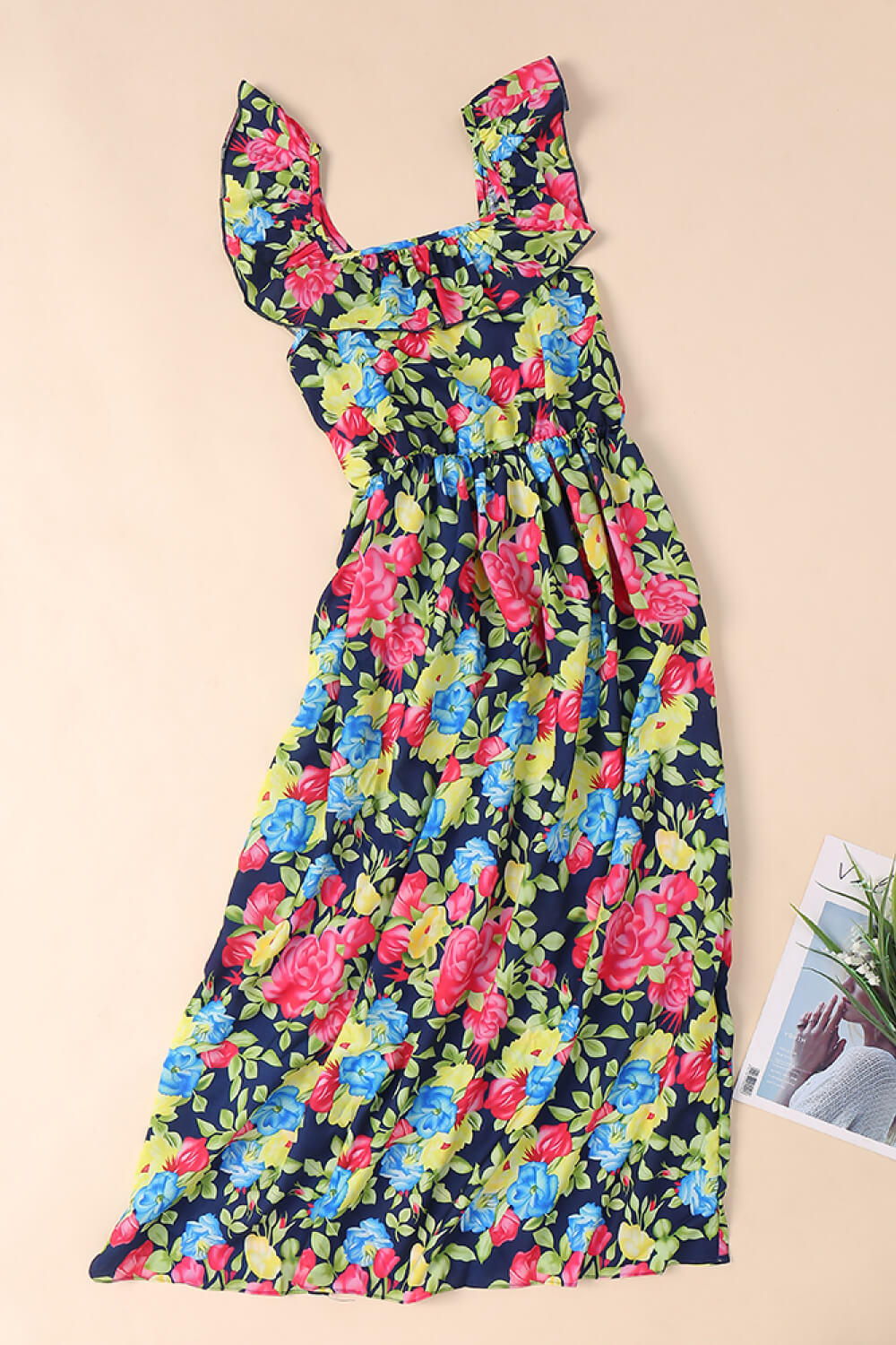 Women Floral Ruffled Dress