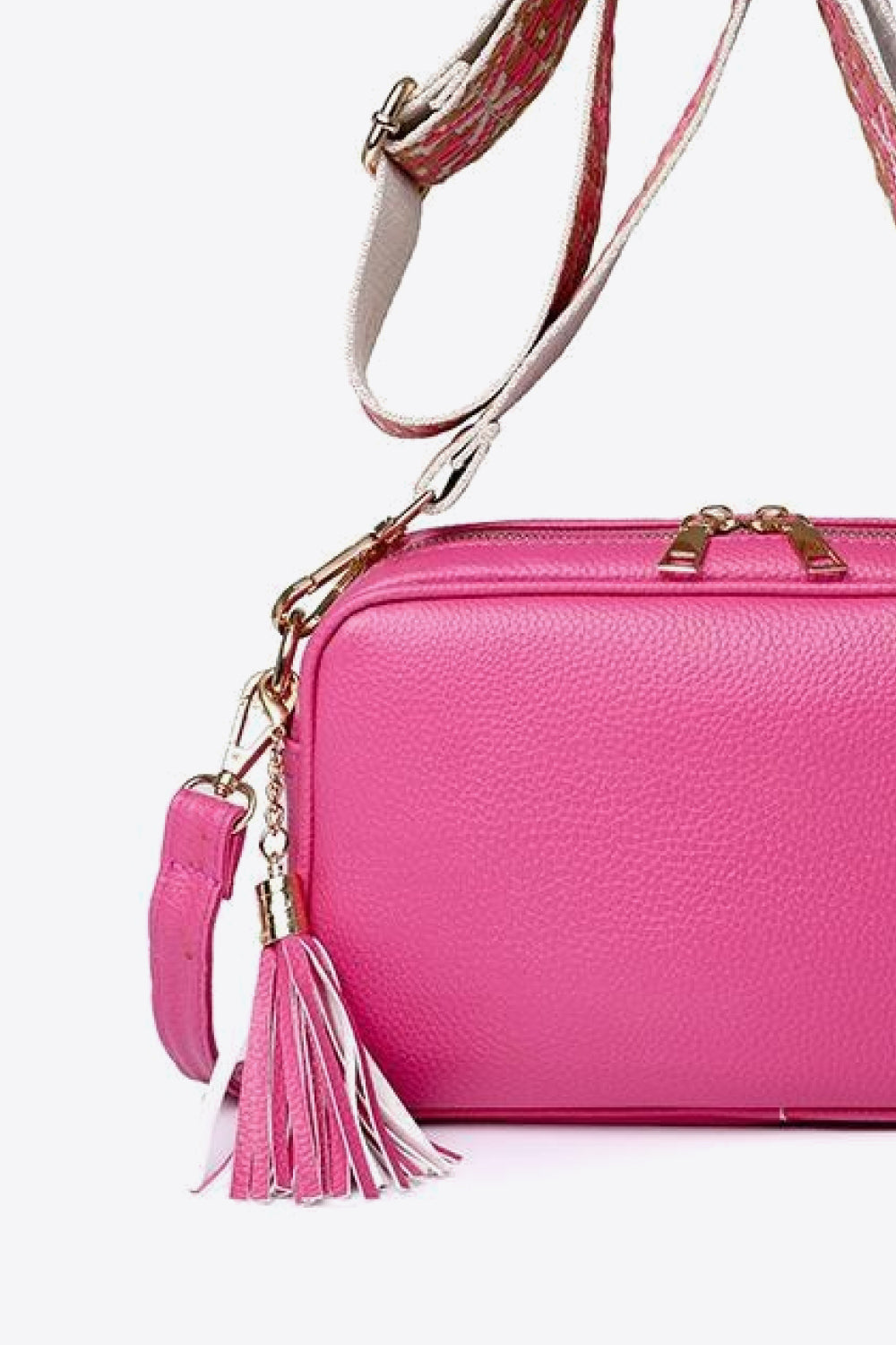 PU Leather Tassel Crossbody Bag